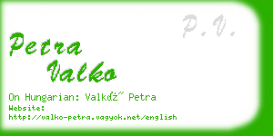 petra valko business card