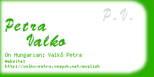petra valko business card
